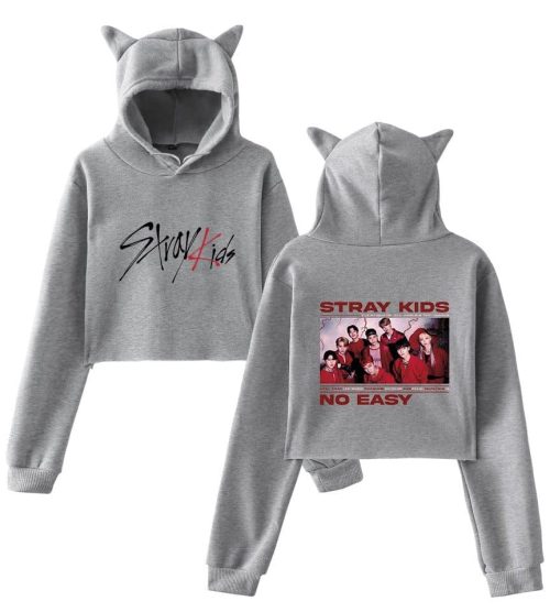 Stray Kids No Easy Cropped Hoodie #2