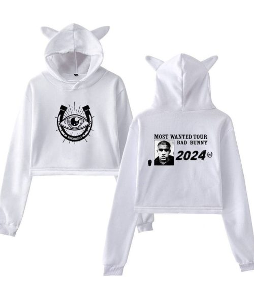 Bad Bunny Cropped Hoodie #2