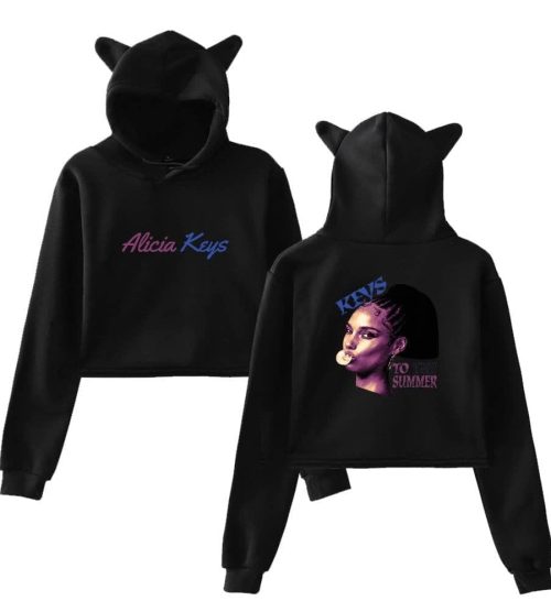 Alicia Keys Cropped Hoodie #4