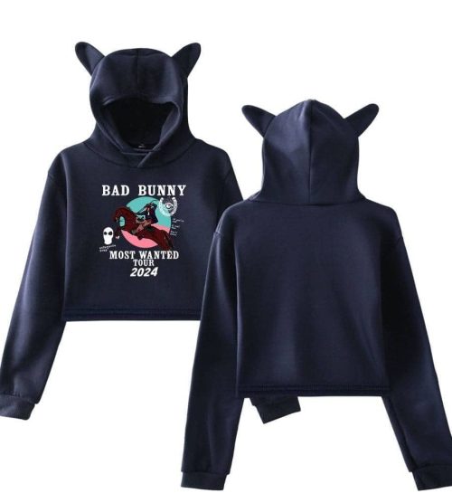 Bad Bunny Cropped Hoodie #3