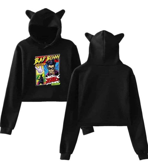 Bad Bunny Cropped Hoodie #1