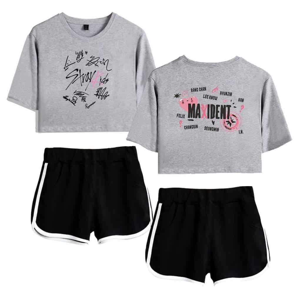 Brighten your wardrobe with trendy kpop merch featuring signature and group-themed sweatshirts and shorts perfect for fans.