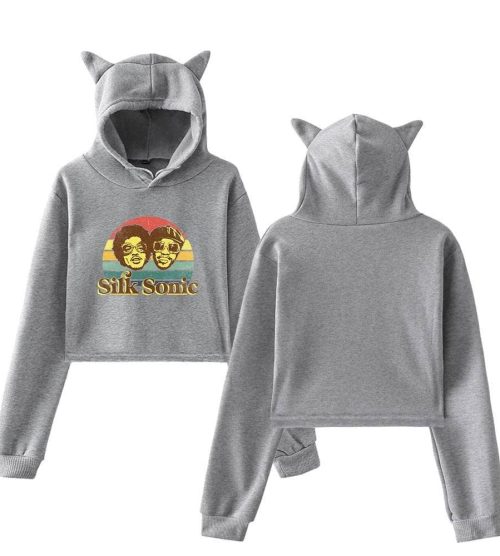 Bruno Mars Cropped Hoodie #4