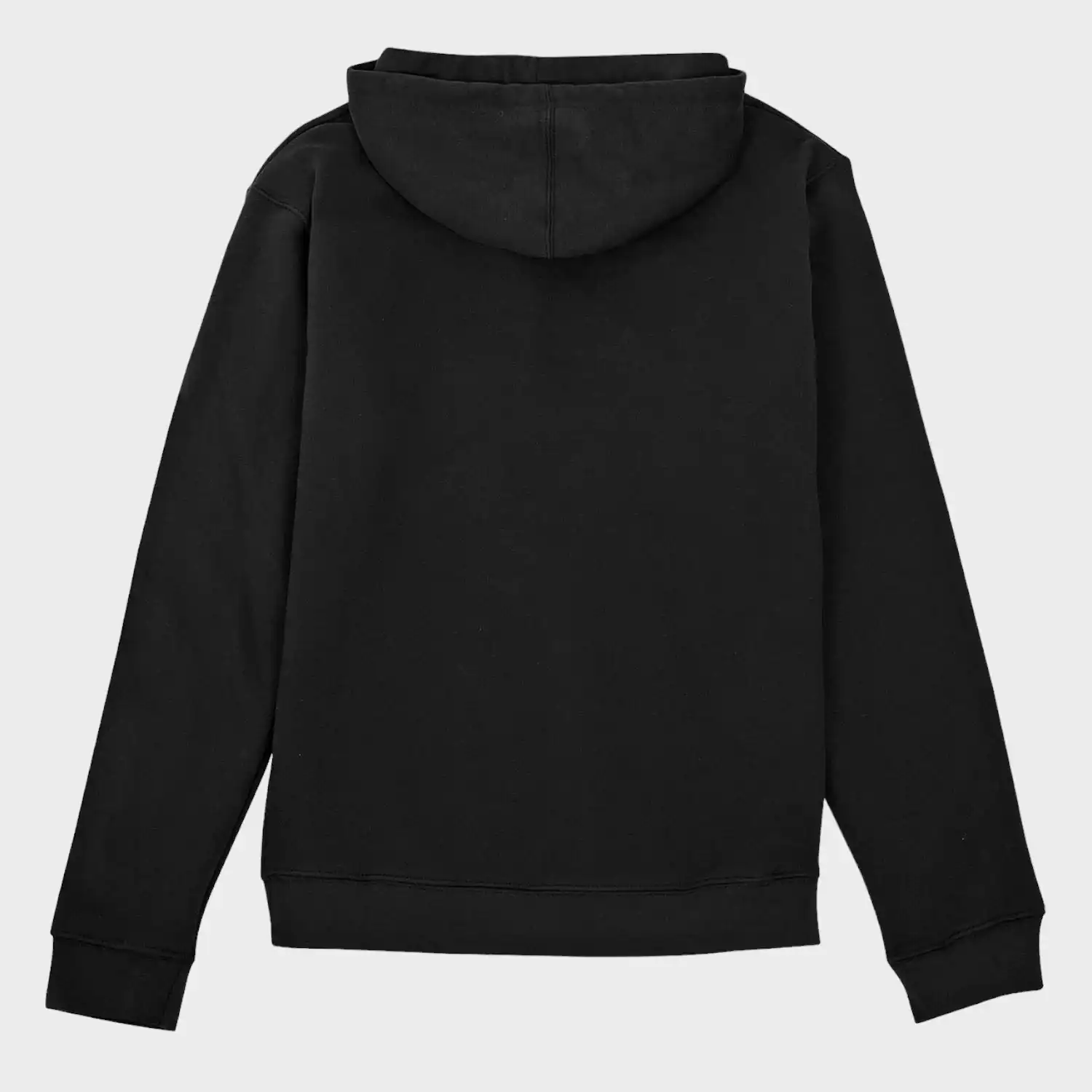 Black hoodie with no visible logo or design, suitable for casual or streetwear style, perfect for Kpop fans to wear to fan events or everyday.